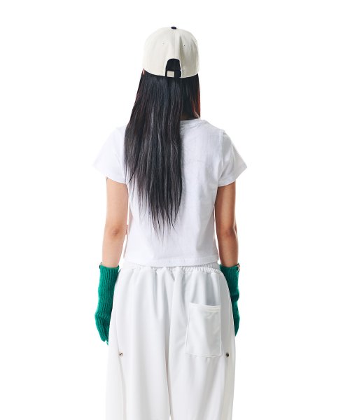 23 Nature Crop Short Sleeve T-Shirt White