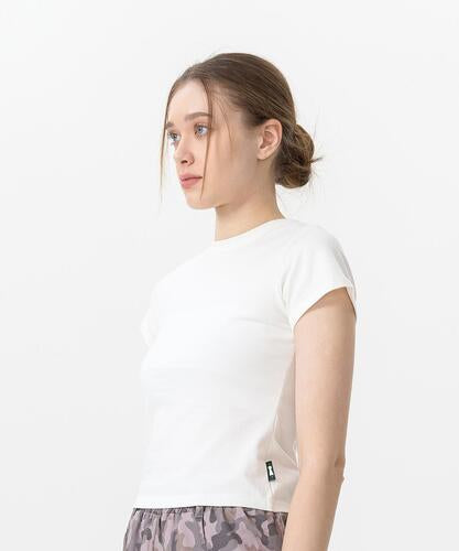 ESCF Essential Slim Fit Short Sleeve T-shirt Ivory