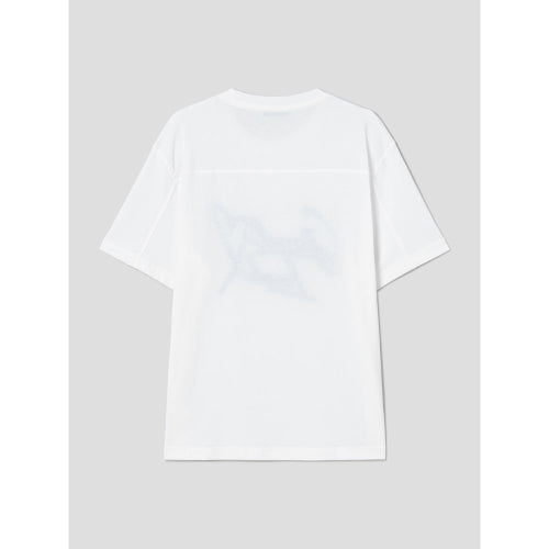 Chain embroidery short sleeve t-shirt white (354742MQC1)