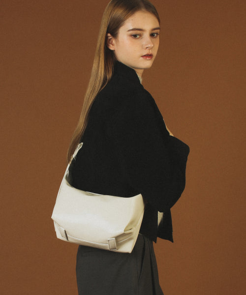 3way belted mini hobo bag Cream