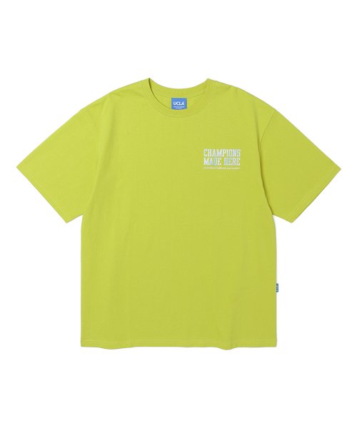 Logo Print Short Sleeve T-shirt [Lime] (UZ4ST01_A3)