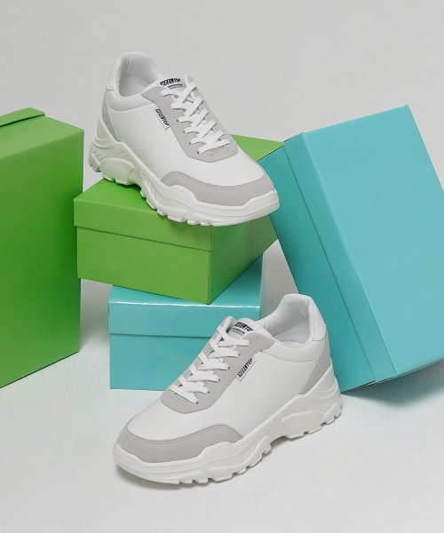 HT4600-WH 8cm Height Increase Ugly Shoes Geo White [240~280MM]