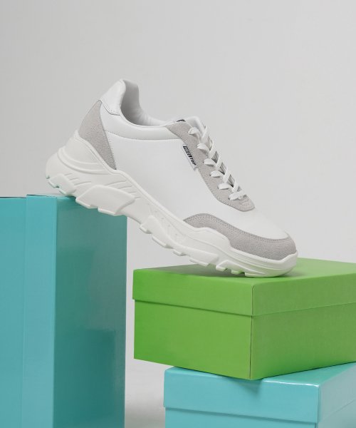 HT4600-WH 8cm Height Increase Ugly Shoes Geo White [240~280MM]