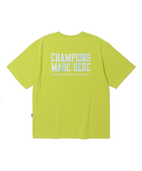 Logo Print Short Sleeve T-shirt [Lime] (UZ4ST01_A3)