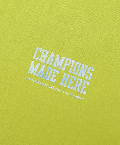 Logo Print Short Sleeve T-shirt [Lime] (UZ4ST01_A3)