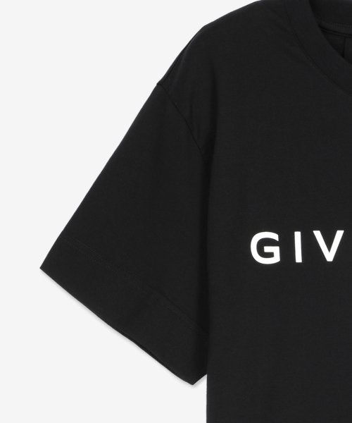 Logo Print Short Sleeve T-Shirt - Black / BW707Z3YAC001