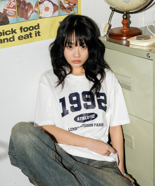 1992 아치 로고 오버핏 반팔 티 [화이트]